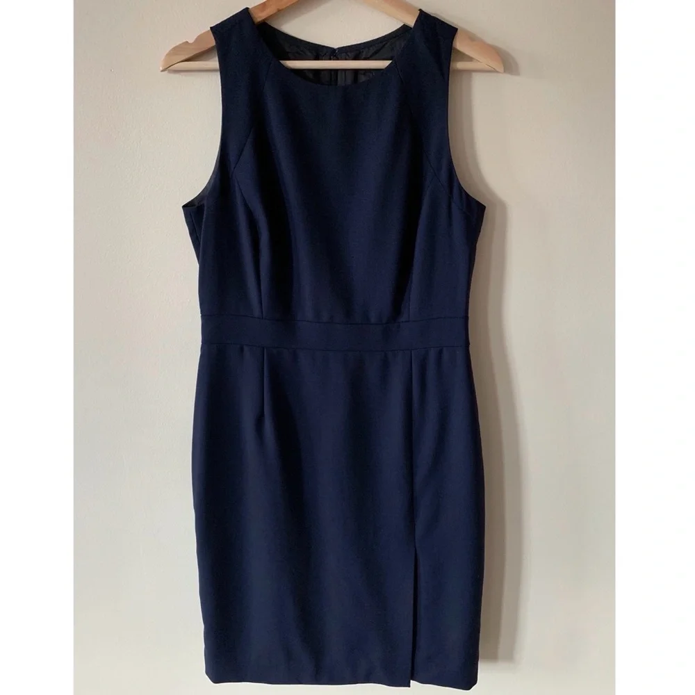 J. Crew • 8 • Navy 100% Wool Sleeveless Sheath Dress